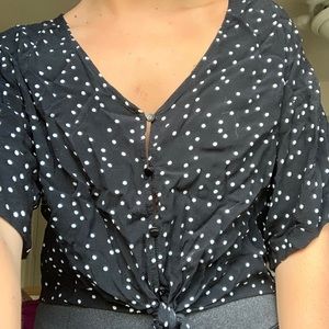 Polka dot blouse